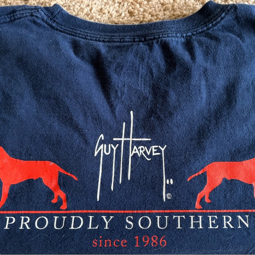 Guy Harvey Proudly Southern Navy Pocket T-Shirt (XL) - Men’s